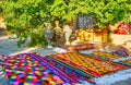The colorful woolen carpets, Shiraz, Iran Royalty Free Stock Photo