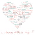 Colorful word cloud for mother`s day Royalty Free Stock Photo