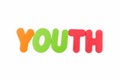 The colorful word YOUTH