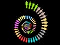 Colorful work team concept spiral Vector