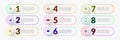 Colorful workflow infographic elements, Business process with multiple step segment