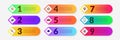 Colorful workflow infographic elements, Business process with multiple step segment