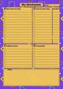 Colorful Workweek Planner with Task Checklist and Deadlines Royalty Free Stock Photo
