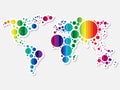 Colorful world map Royalty Free Stock Photo