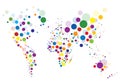 Colorful world map Royalty Free Stock Photo