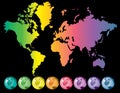 Colorful world map