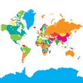 Colorful World Map Royalty Free Stock Photo