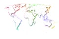 The Colorful World Map. Royalty Free Stock Photo