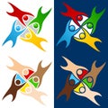Colorful World People Logo Royalty Free Stock Photo