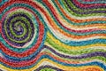 Colorful woven sisal wool rug taxtures & background Royalty Free Stock Photo