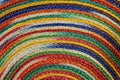 Colorful woven sisal wool rug taxtures & background Royalty Free Stock Photo