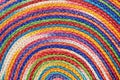 Colorful woven sisal wool rug taxtures & background Royalty Free Stock Photo