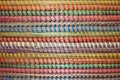 Colorful Woven Stripes on a Wicker Basket