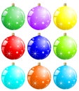 Colorful xmas balls