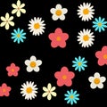 Colorful Y2K Indie Aesthetic Flower Pattern