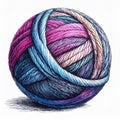 Colorful Yarn Ball Close Up Royalty Free Stock Photo