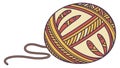 Colorful Yarn Ball with Intricate Knit Pattern, vector design Generative AI Royalty Free Stock Photo