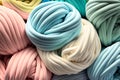 Colorful yarn balls for knitting and crafting Royalty Free Stock Photo