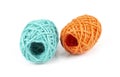 Colorful of Yarn Balls Wool on white