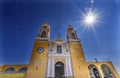 Colorful Yellow Our Lady of Remedies Church Sun Cholula Mexico