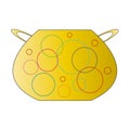 Colorful Yellow Isolated Pan and Stewpan Icon. Pot, Stewpot on White Background