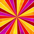 Colorful yellow, pink, orange and red ray sunburst style abstract background