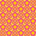 Colorful Yellow and Pink Seamless Pattern With Flowers, Abstract, Illustrator Floral Pattern Wallpaper