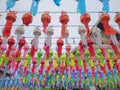 Colorful Yi Peng lanterns in northern Thailand