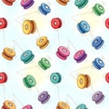 Colorful Yo-Yos Seamless Pattern Playful Toy Design Royalty Free Stock Photo
