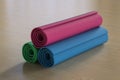 Colorful yoga mats