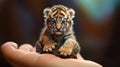 Colorful Zbrush Art: Adorable Tiger Cub In Focus Stacking Technique