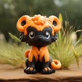 Colorful Zbrush Lion Toy Figurine For Mysterious Jungle Decor