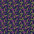 Colorful zigzag lines seamless pattern