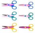 Colorful zigzag scissors Royalty Free Stock Photo