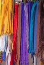 Colorful zippers sold on market stall