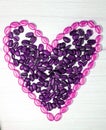 Colorfulheart of coffee beans heart
