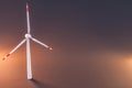 colorfull infinite background miniature windmill sustainablity renewable energy concept 3d illustration Royalty Free Stock Photo