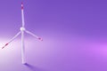 colorfull infinite background miniature windmill sustainablity renewable energy concept 3d illustration Royalty Free Stock Photo