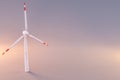 colorfull infinite background miniature windmill sustainablity renewable energy concept 3d illustration Royalty Free Stock Photo