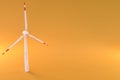 colorfull infinite background miniature windmill sustainablity renewable energy concept 3d illustration Royalty Free Stock Photo