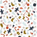 Colorfull Christmas, Ney Year Seamless abstract pattern