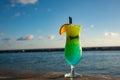 Colorful cocktail on the beach