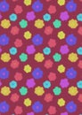 Colorfull Cute Flowers Seamless pattern