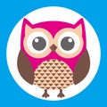 Colorfull cute owl Royalty Free Stock Photo