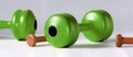 Colorfull dumb bells Royalty Free Stock Photo