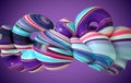 Colorfull dynamic abstract soft twisted glass shape, paint splash. 3d render vawe, spiral. Computer generated geometric Royalty Free Stock Photo