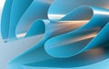 Colorfull dynamic abstract twisted shape. 3d render vawe, spiral. Computer generated geometric illustration