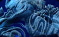 Colorfull dynamic abstract twisted shape. 3d render vawe, spiral. Computer generated geometric illustration