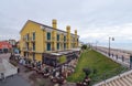 Colorfull embankment in Caorle Italy in day time