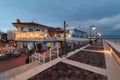 Colorfull embankment in Caorle Italy in sunset